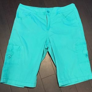 Caribbean Joe, Ladies' Turquoise Bermuda Shorts, Size 12
